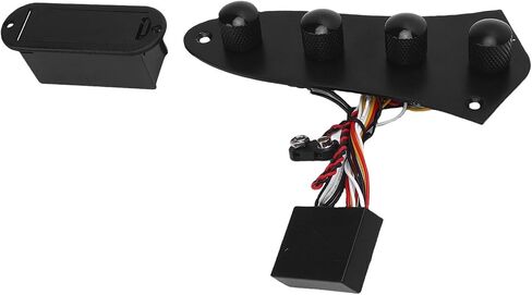 Keenso Prewired Plate Plate Guitar Preamp Board 3 Band Eq Active Congive Responsable مع مقابض معدنية للغيتار الكهربائي لموسيقى الجاز (Silver) in Saudi Arabia