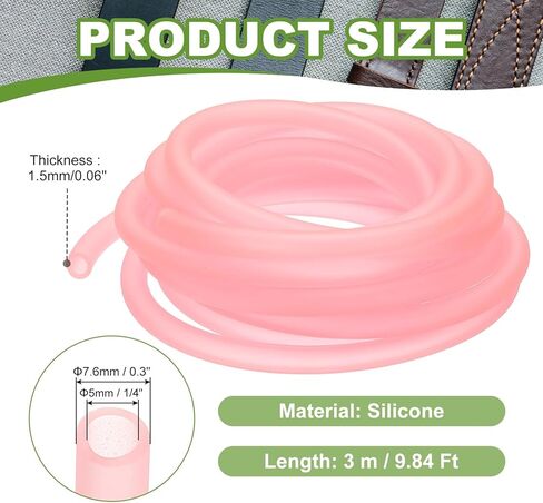 Fuel Line Hose Tube, Petrol Fuel Gas Line Pipe Hose Tubing, 1/4" ID 9.9 ft Fit for Small Engine String Trimmer Chainsaw Blower Lawn Mower and Other Power Tools (Purple) in Kuwait