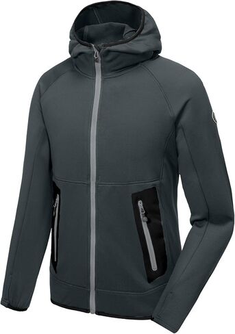Little Donkey Andy Men's Fleece Lined Running Thumb Hole Jacket Winter Stretch Hoodies Full Zip Up Hooded Coat Workout Hiking in Saudi Arabia