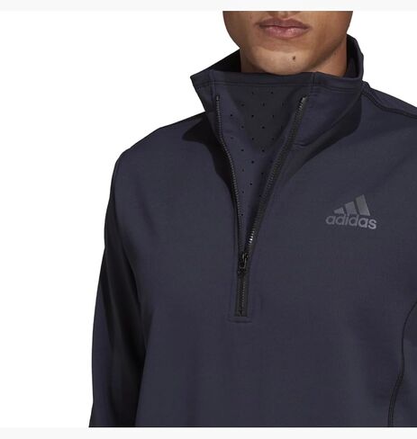 بلوفر رجالي من adidas Cold.Rdy Cover Up عاكس للجري، أسود، صغير in Saudi Arabia