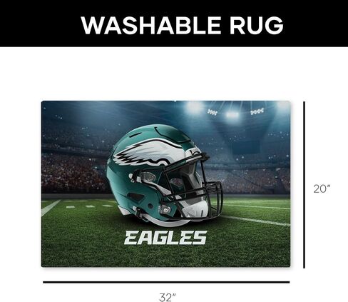 NORTHWEST The Company NFL Philadelphia Eagles سجادة قابلة للغسل، 20 بوصة × 32 بوصة، منظر طبيعي، ألوان الفريق in Saudi Arabia