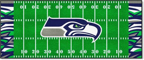FANMATS 23364 NFL - سجادة عداء ملعب كرة القدم سياتل سي هوكس - 30 بوصة. × 72 بوصة. تصميم اكس فيت in Saudi Arabia