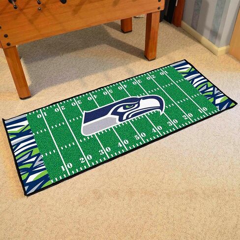 FANMATS 23364 NFL - سجادة عداء ملعب كرة القدم سياتل سي هوكس - 30 بوصة. × 72 بوصة. تصميم اكس فيت in Saudi Arabia