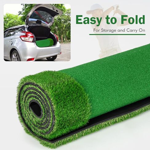 Tangkula 10 FT Golf Putting Green، بساط تدريب جولف احترافي كبير مع عشب صناعي واقعي، 3 فتحات، 3 أعلام وأكواب لممارسة اللعب في الأماكن المغلقة والخارجية in Saudi Arabia