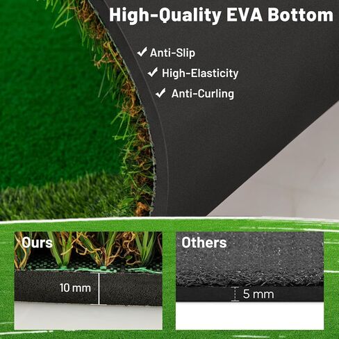 Tangkula 10 FT Golf Putting Green, Large Professional Golf Training Mat with Realistic Artificial Grass Turf, 3 Holes, 3 Flags and Cups for Indoor Outdoor Putting Practice in Saudi Arabia