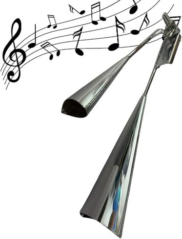 Two Tone Agogo Bell Percussion Instrument Teaching Aids Drum Accessories Handheld Bell Metal Double Bell Childern Kids Adult, 31.5x12x8.5CM in Saudi Arabia