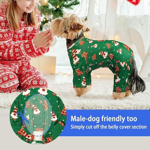 بيجامة عيد الميلاد للكلاب من MIGOHI - تحافظ على دفء الجسم من الصوف Pjs بدلة شتوية قابلة للتمدد للكلاب المتوسطة الحجم، سترة معاطف للطقس البارد للحيوانات الأليفة، أزرق، 2XL in Kuwait