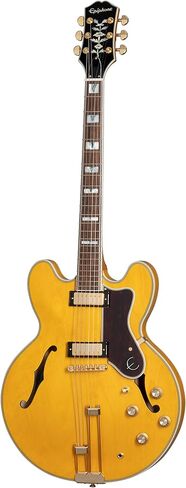 جسم Epiphone Sheraton شبه مجوف، وأجزاء صلبة ذهبية اللون مع حقيبة Gig in Saudi Arabia