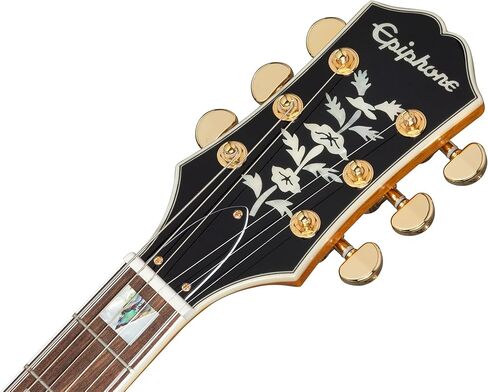 جسم Epiphone Sheraton شبه مجوف، وأجزاء صلبة ذهبية اللون مع حقيبة Gig in Saudi Arabia