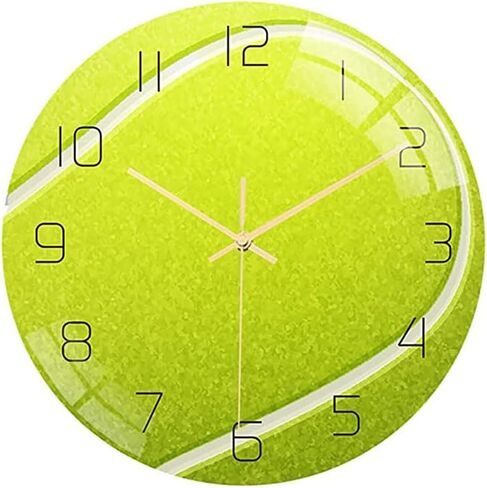 Tennis Wall Art,12 Inch - Silent Non-Ticking Round Clock for Home, Bedroom, Living Room Decor or Sports Fan Wall Clocks in Saudi Arabia