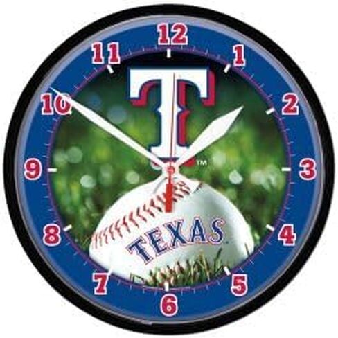 MLB 2936514 Texas Rangers Round Wall Clock, 12.75" in Saudi Arabia