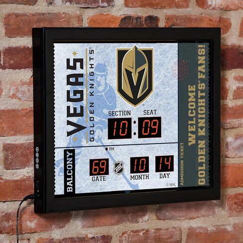 NHL Boston Bruins Digital Wall Clock with Bluetooth Speaker, Decorative Scoreboard Wall Décor for Sports Man Caves, Game Rooms, Gift for Hockey Fans in Saudi Arabia