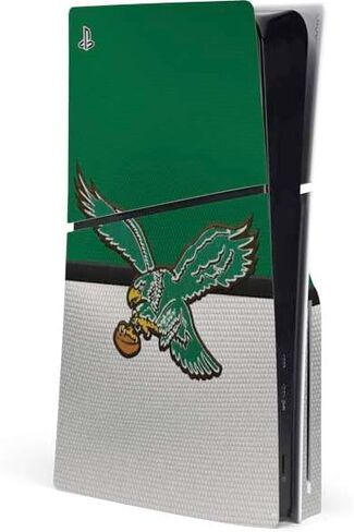 Skinit Decal Gaming Skin Compatible with PS5 Slim Disk Console - Officially Licensed NFL Philadelphia Eagles Team Motto Design in Saudi Arabia