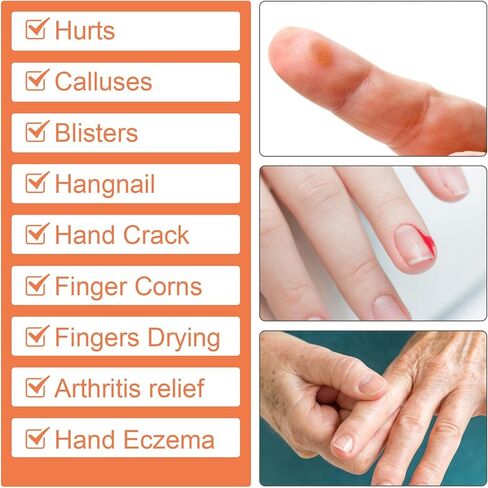 Pagow 20 pcs ags apping exting ، دعم واقي الإصبع السيليكون ، أغطية أصابع الأصابع ، أغطية حامي الإبهام لتخفيف آلام إصبع الإصبع (16 طويلة+4 قصيرة ، بيج) in Saudi Arabia