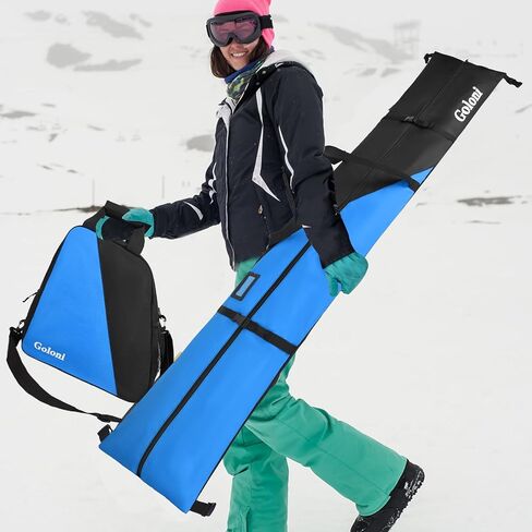 Goloni Ski Bag and Boot Bag Combo,Ski Bags for Air Travel,Snowboard Bag Fits for Skis Up to 180 CM and Boots Up To Size US13 in Saudi Arabia
