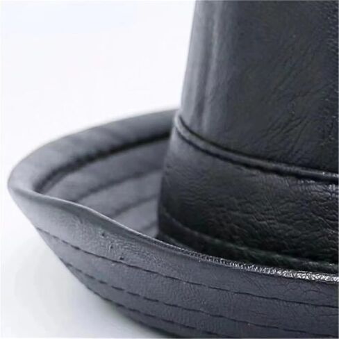 Vintage Leather Trilby Hat - Unisex Retro Style Cap for Casual Wear in Saudi Arabia