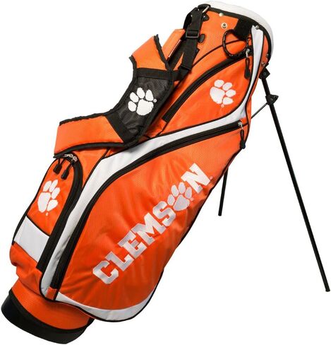 حقيبة حامل جولف Team Golf NCAA Nassau، خفيفة الوزن، علوية بأربعة اتجاهات مع مقبض مدمج، حامل زنبركي، 4 جيوب بسحاب، حزام مبطن، حامل مظلة وغطاء مطر قابل للإزالة in Saudi Arabia