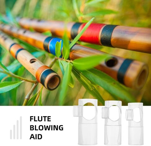 BESPORTBLE 3Pcs Flute Blowing Aid Nozzle Mouthpiece Cover for Beginners Transparent Wind Director for Flute Practice Enhanced Control and Membrane Durability in Saudi Arabia