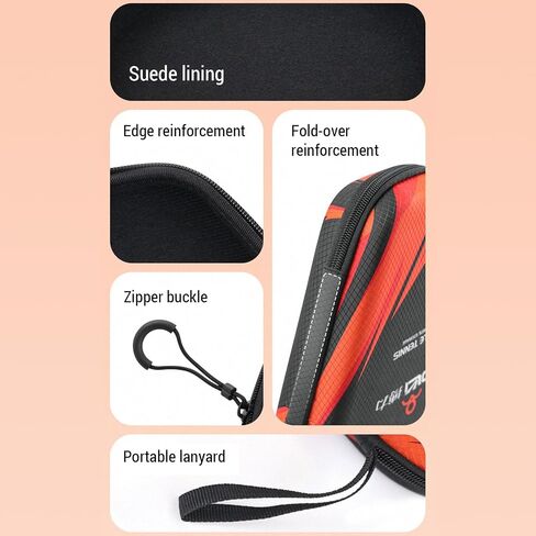 Waterproof Table Tennis Racket Bag EVA Ping Pong Paddle Hard Case Hexagonal Table Tennis Bat Cover in Saudi Arabia