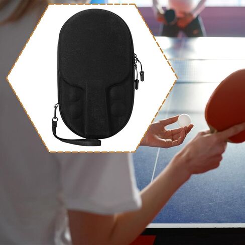 Table Tennis Racket Cover Carry Bag Protect Cover Hold 2 Paddles 4 Balls Pingpong Storage Bag in Saudi Arabia