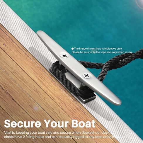 Boat Cleats, Marine Grade 316 Stainless Steel Boat Mooring Cleat Pack of 4, Installation Accessories Included in Kuwait