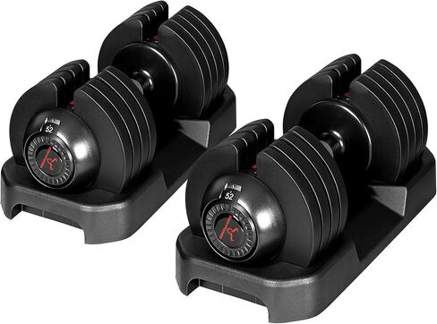 Adjustable Dumbbells Set of 2,Free Weights Dumbbells Set,52 lbs pair for Men/Women Gym Equipment for Home Strength Training Equipment in Saudi Arabia