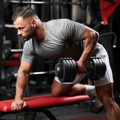Adjustable Dumbbells Set of 2,Free Weights Dumbbells Set,52 lbs pair for Men/Women Gym Equipment for Home Strength Training Equipment in Saudi Arabia