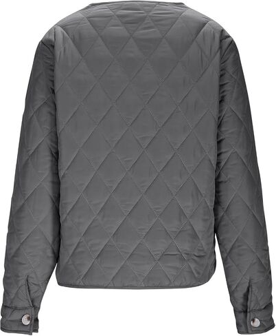 Quilted Jackets for Women Trendy Button Down Puffer Jacket Lightweight Casual Long Sleeve Outerwear Winter Coats 2025 in Saudi Arabia