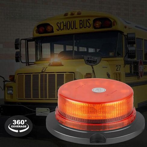 ONERAY [Upgrade 30 LED Strobe Light with extension cable, DC10-110V Amber Emergency Warning Flashing Safety Strobe Beacon Light for Vehicle Forklift Truck Tractor Golf Carts UTV Car Bus and More in Kuwait