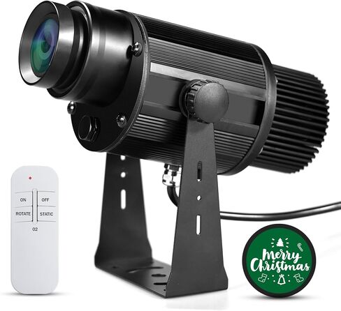 مصباح جهاز عرض GOBO بشعار LED بقدرة 50 وات - جهاز عرض علامة الترحيب مع جهاز تحكم عن بعد، IP67 مقاوم للماء للإعلان الداخلي/الخارجي للأعمال، المتجر، البار، الفندق، الزفاف، الأحداث in Kuwait
