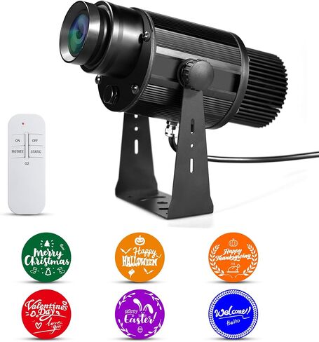 مصباح جهاز عرض GOBO بشعار LED بقدرة 50 وات - جهاز عرض علامة الترحيب مع جهاز تحكم عن بعد، IP67 مقاوم للماء للإعلان الداخلي/الخارجي للأعمال، المتجر، البار، الفندق، الزفاف، الأحداث in Kuwait
