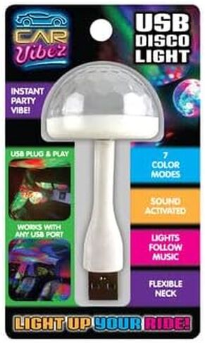 Car Vibez USB Disco Ball Light - White in Saudi Arabia