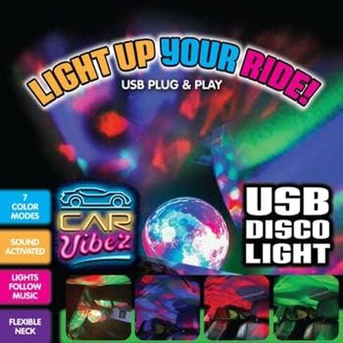 Car Vibez USB Disco Ball Light - White in Saudi Arabia