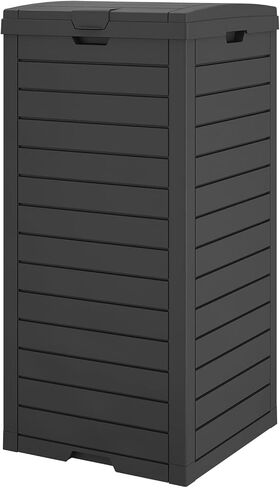 Outdoor Trash Can, 31 Gallon Garbage Can with Tiered Lid and Drip Tray, Waterproof Resin Patio Waste Bin for Garden, Backyard, Deck in Saudi Arabia