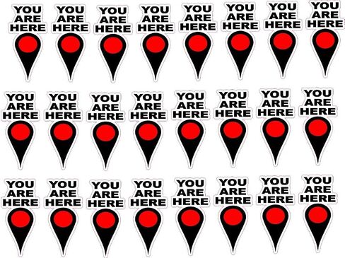 ملصقات مؤشر You are Here من ستيكر توك، ورقة واحدة مكونة من 24 ملصقًا، عرض كل منها 0.5 بوصة وطول 1 بوصة in Saudi Arabia
