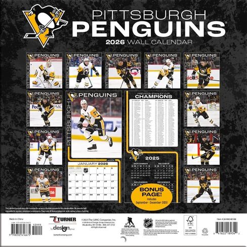 Pittsburgh Penguins 2026 Mini Wall Calendar (26998040588) in Saudi Arabia