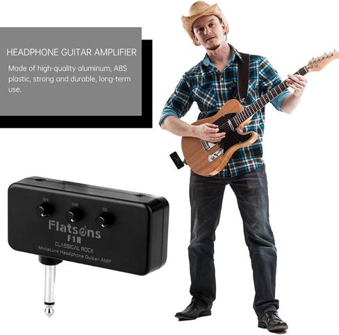 1Set Miniature Bass Guitar Headphone Amplifier for Travel Lightweight Design Input Compact Durable Material in Saudi Arabia