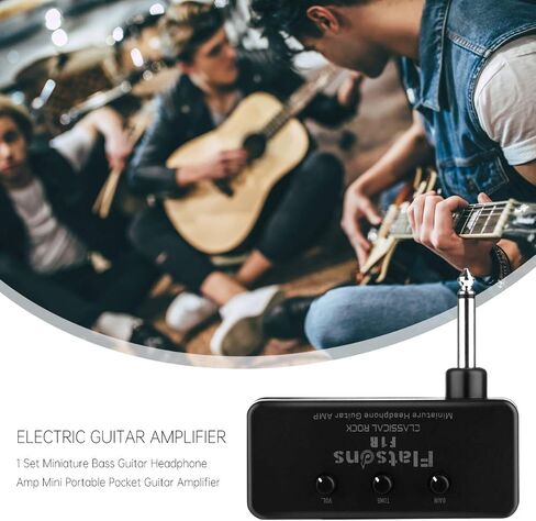 1Set Miniature Bass Guitar Headphone Amplifier for Travel Lightweight Design Input Compact Durable Material in Saudi Arabia