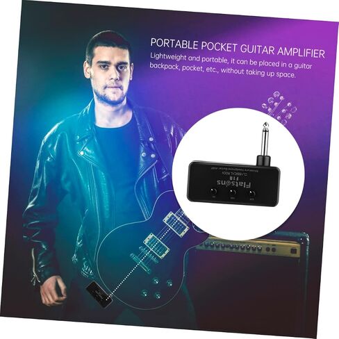 SUPVOX Portable Mini Guitar Amplifier Rechargeable Battery Electric Bass Headphone Amp Compact Design for Travel and Practice in Saudi Arabia
