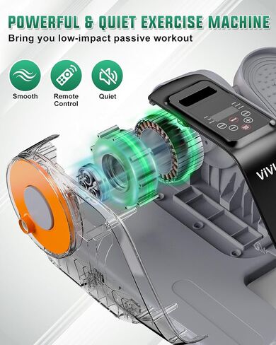 VIVURN® 019 Under Desk Elliptical 12 Adjustable Speeds Motorized Leg Exerciser While Sitting for Seniors As Seen on TV with Non-Slip Mat Low Impact Quiet&Portable Pedal Exerciser for Home and Office in Saudi Arabia
