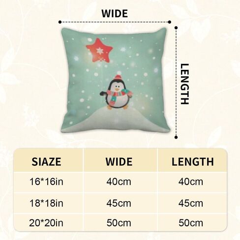 Set of 2 Large Pillow Covers Spring Bed Cotton Velvet Throw Pillows Covers Bohemian Country Soft Cute Throw Pillow Cover Santa Penguin Snowman Washable Throw Pillows Cover 20x20 in in Saudi Arabia