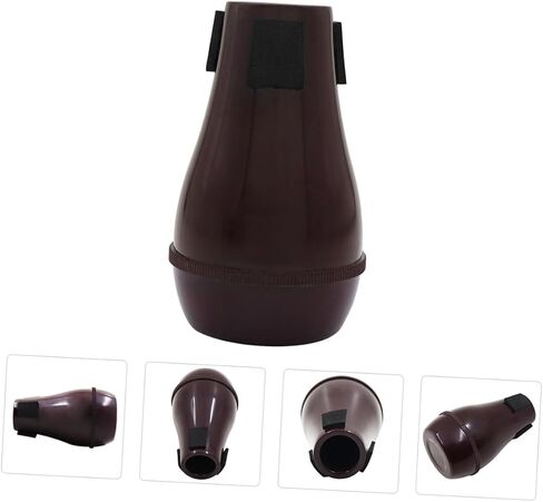 كاتم صوت احترافي من Tenor Trombone Mute Abs للتمرين الصامت، تصميم مدمج وخفيف الوزن للمبتدئين والطلاب، أحمر داكن in Saudi Arabia