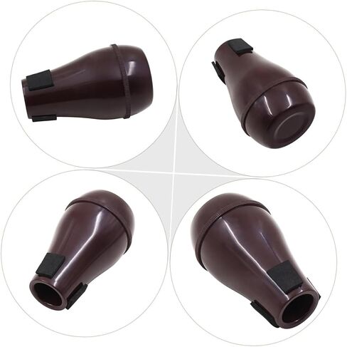 كاتم صوت احترافي من Tenor Trombone Mute Abs للتمرين الصامت، تصميم مدمج وخفيف الوزن للمبتدئين والطلاب، أحمر داكن in Saudi Arabia