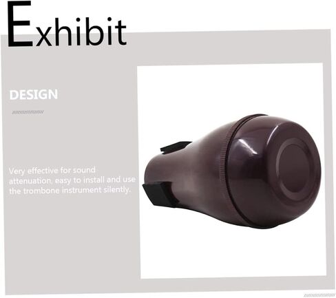 كاتم صوت احترافي من Tenor Trombone Mute Abs للتمرين الصامت، تصميم مدمج وخفيف الوزن للمبتدئين والطلاب، أحمر داكن in Saudi Arabia
