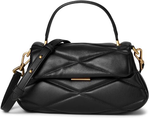 kate spade new york Grace DOT FINE Grain Leather Small top Handle, Black Multi in Kuwait