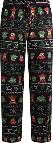 Mens Pajama Pants - Cozy Pajamas Mens PJ Lounge Pants Sleepwear with Pockets and Drawstring (S-XL) in Saudi Arabia