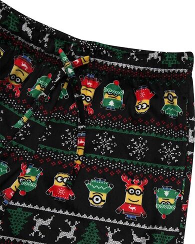 Mens Pajama Pants - Cozy Pajamas Mens PJ Lounge Pants Sleepwear with Pockets and Drawstring (S-XL) in Saudi Arabia