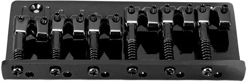 Zerodis Bass Bridge, Thick Back D Fixed Type Electric Bass Bridge 6 String 4 Adjustable Barrel Saddles Zinc Alloy for Stage Performance (Gold) in Saudi Arabia