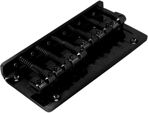 Zerodis Bass Bridge, Thick Back D Fixed Type Electric Bass Bridge 6 String 4 Adjustable Barrel Saddles Zinc Alloy for Stage Performance (Gold) in Saudi Arabia