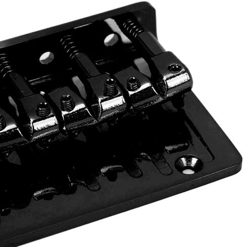 Zerodis Bass Bridge, Thick Back D Fixed Type Electric Bass Bridge 6 String 4 Adjustable Barrel Saddles Zinc Alloy for Stage Performance (Gold) in Saudi Arabia